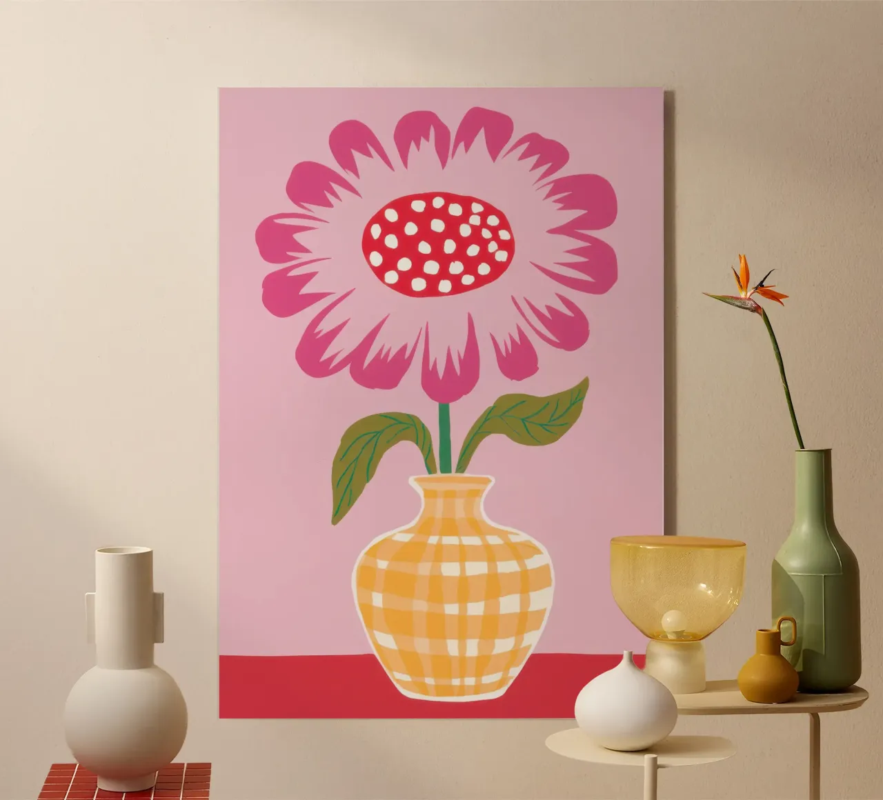 Semplice fiore rosa plexiglass da Obs Canvas
