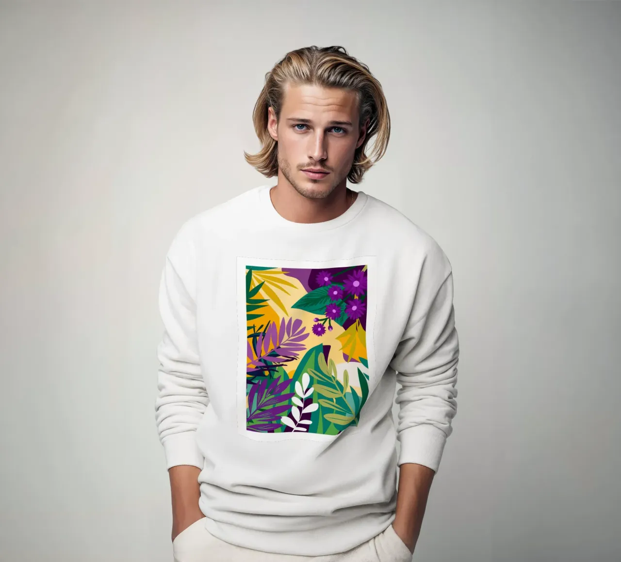 Paradiso della giungla d'uva felpa da Line Fable