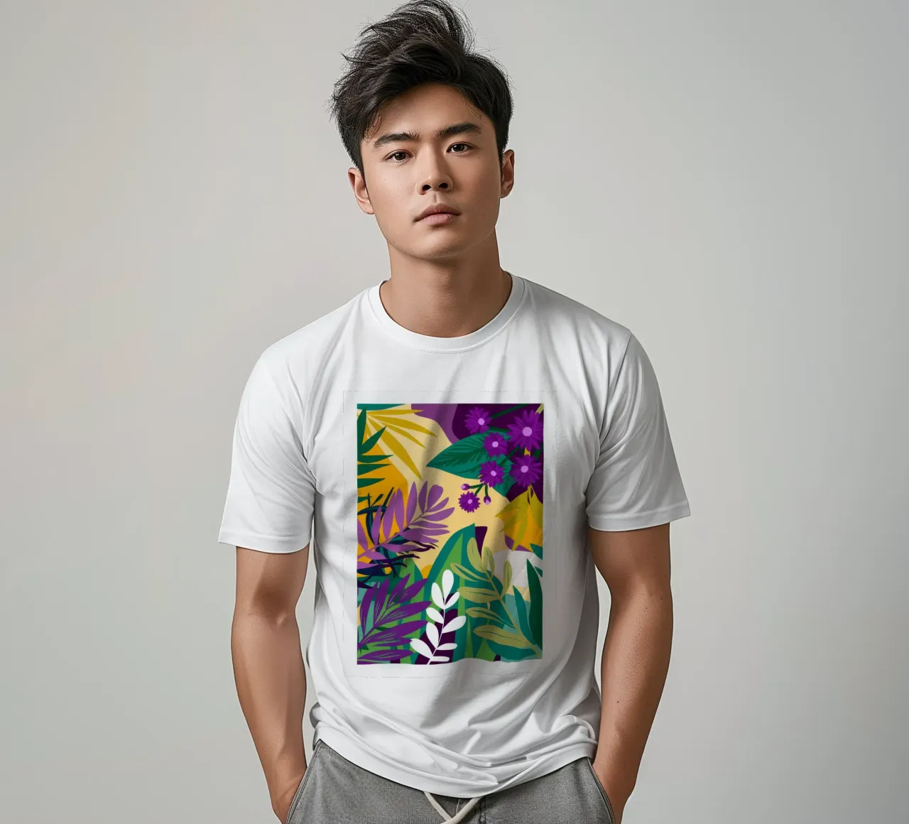 Paradiso della giungla d'uva t-shirt da Line Fable