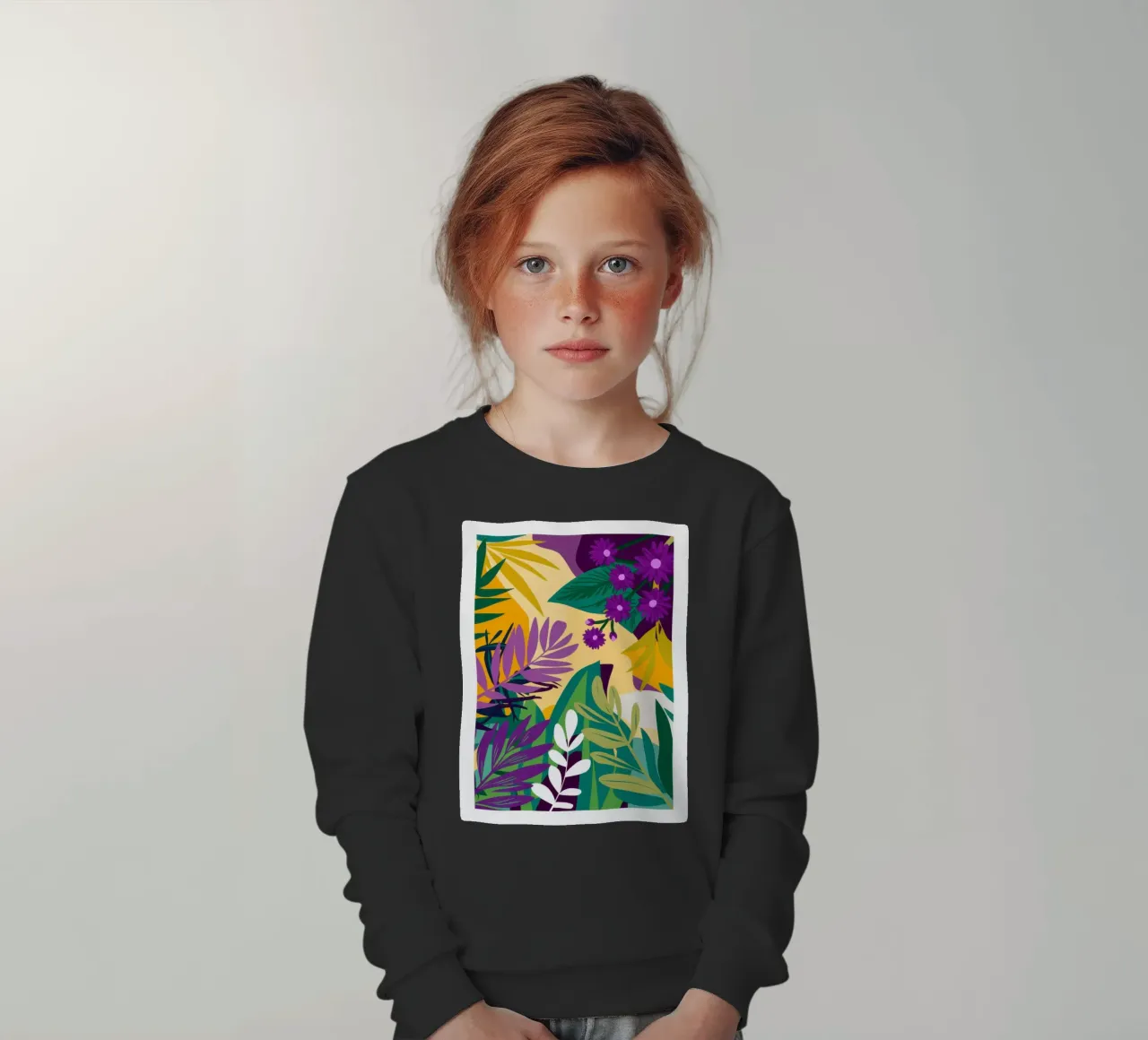 Paradiso della giungla d'uva felpa bambino da Line Fable