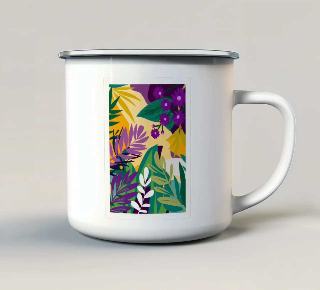 Paradiso della giungla d'uva tazza in smalto da Line Fable