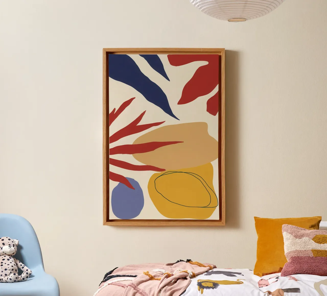 Deconstructed Lemon Still Life canvas with Floater frame by Thistle Bloom