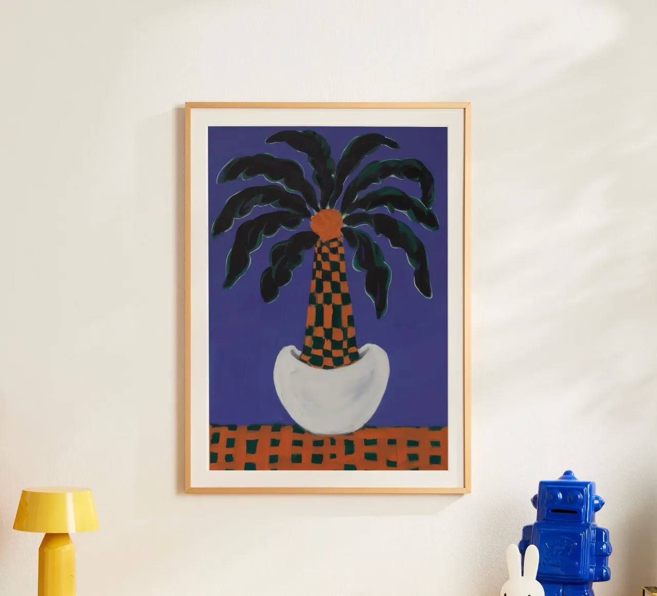 Palma in vaso Immobile poster con telaio in alluminio da Lunar Valentina