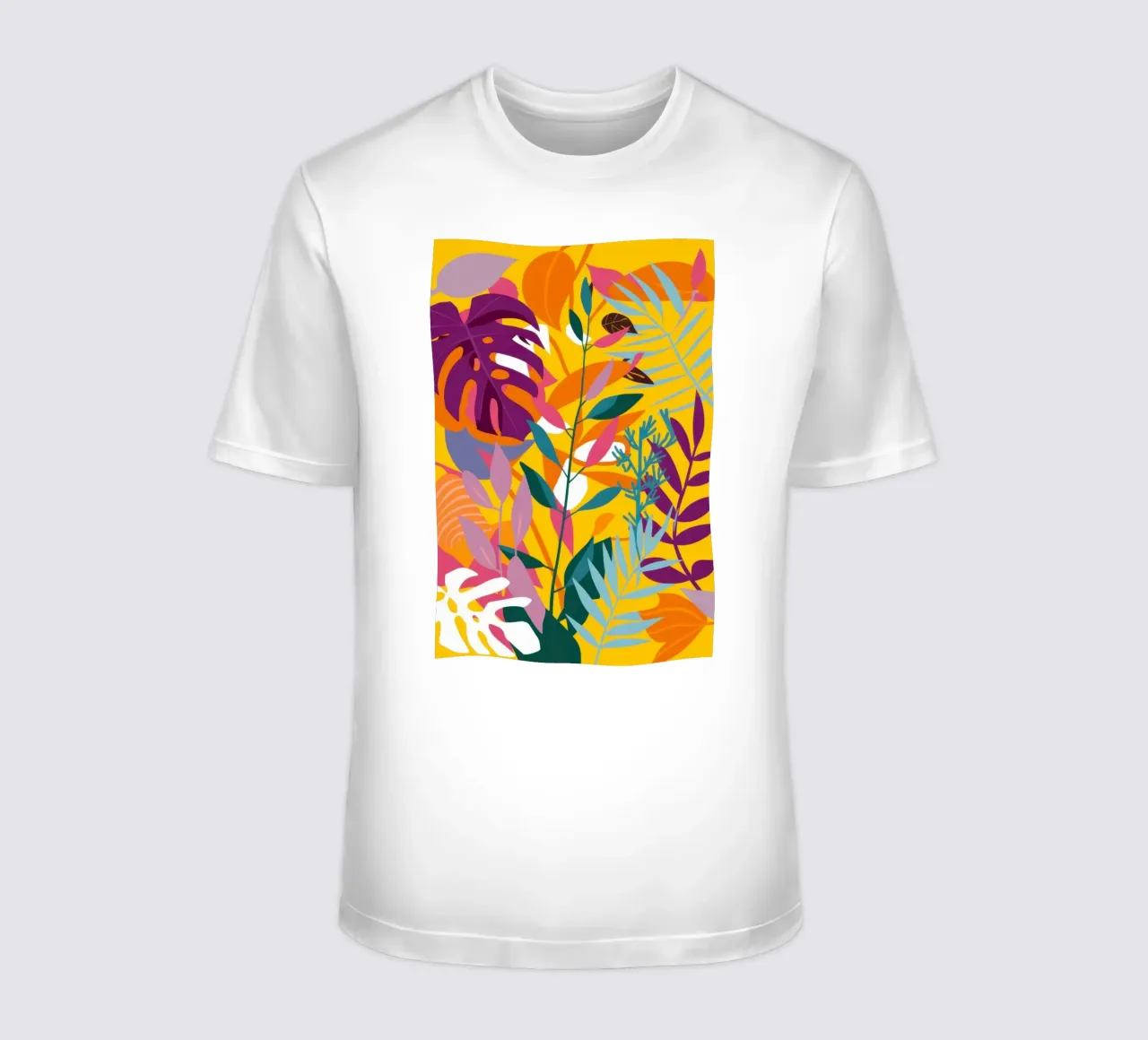 Motivo della giungla cromatica t-shirt da Line Fable