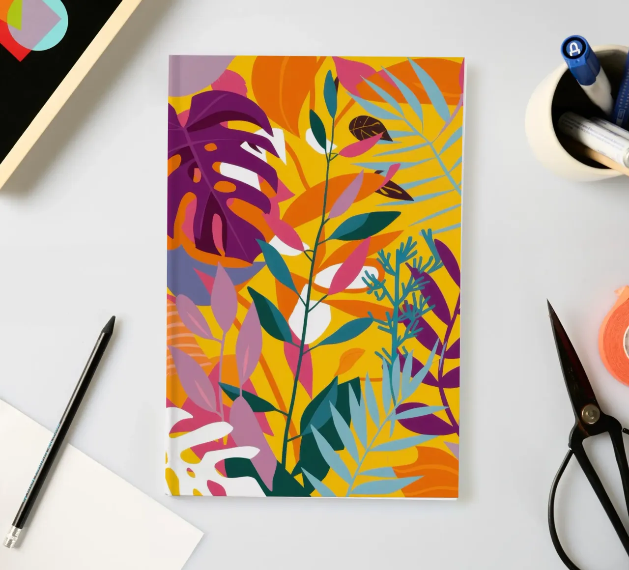 Chromatic Jungle Pattern notebook by Line Fable