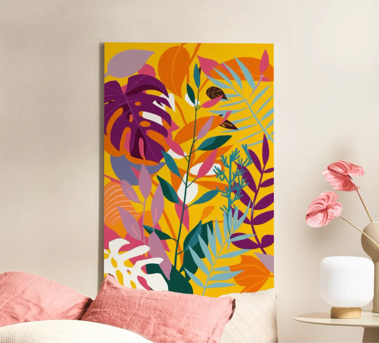 Motif chromatique de la jungle toile de Line Fable