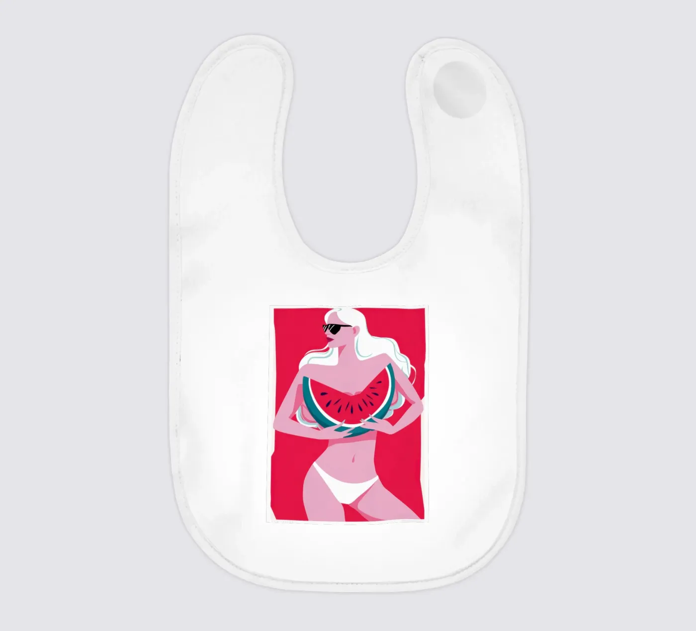 Watermelon Summer Chic bavoir de Thistle Bloom