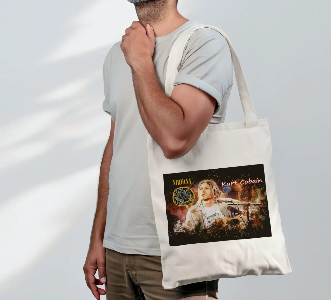Kurt Cobain: The Fragile Icon Who Changed Music Forever tote bag by Abasa Inaraya