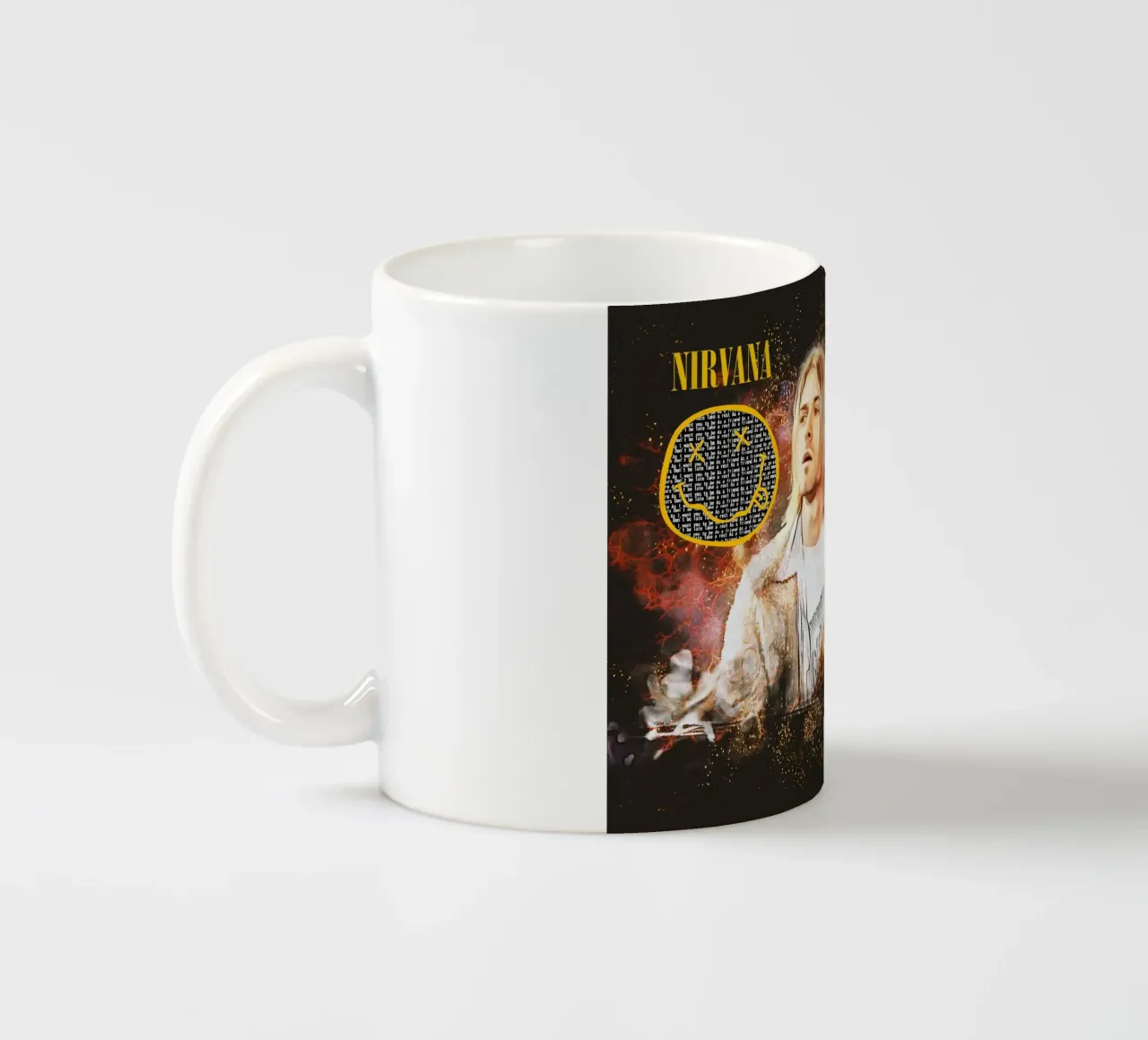 Kurt Cobain: The Fragile Icon Who Changed Music Forever ceramic mug by Abasa Inaraya