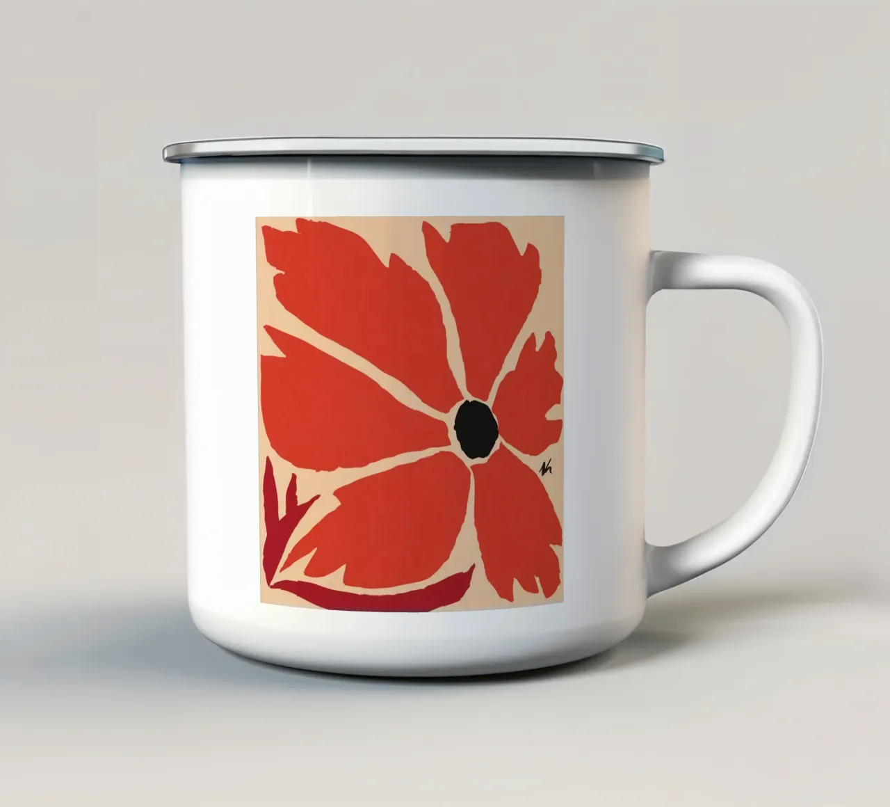 Audace fioritura cremisi tazza in smalto da Frosh Pallete