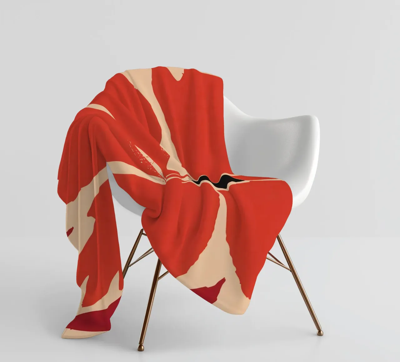 Bold Crimson Bloom fleece blanket by Frosh Pallete