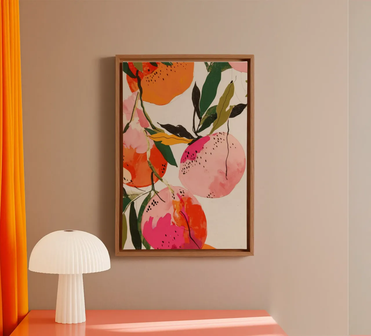 Fresh Fruits No 4 canvas met Baklijst van treechild