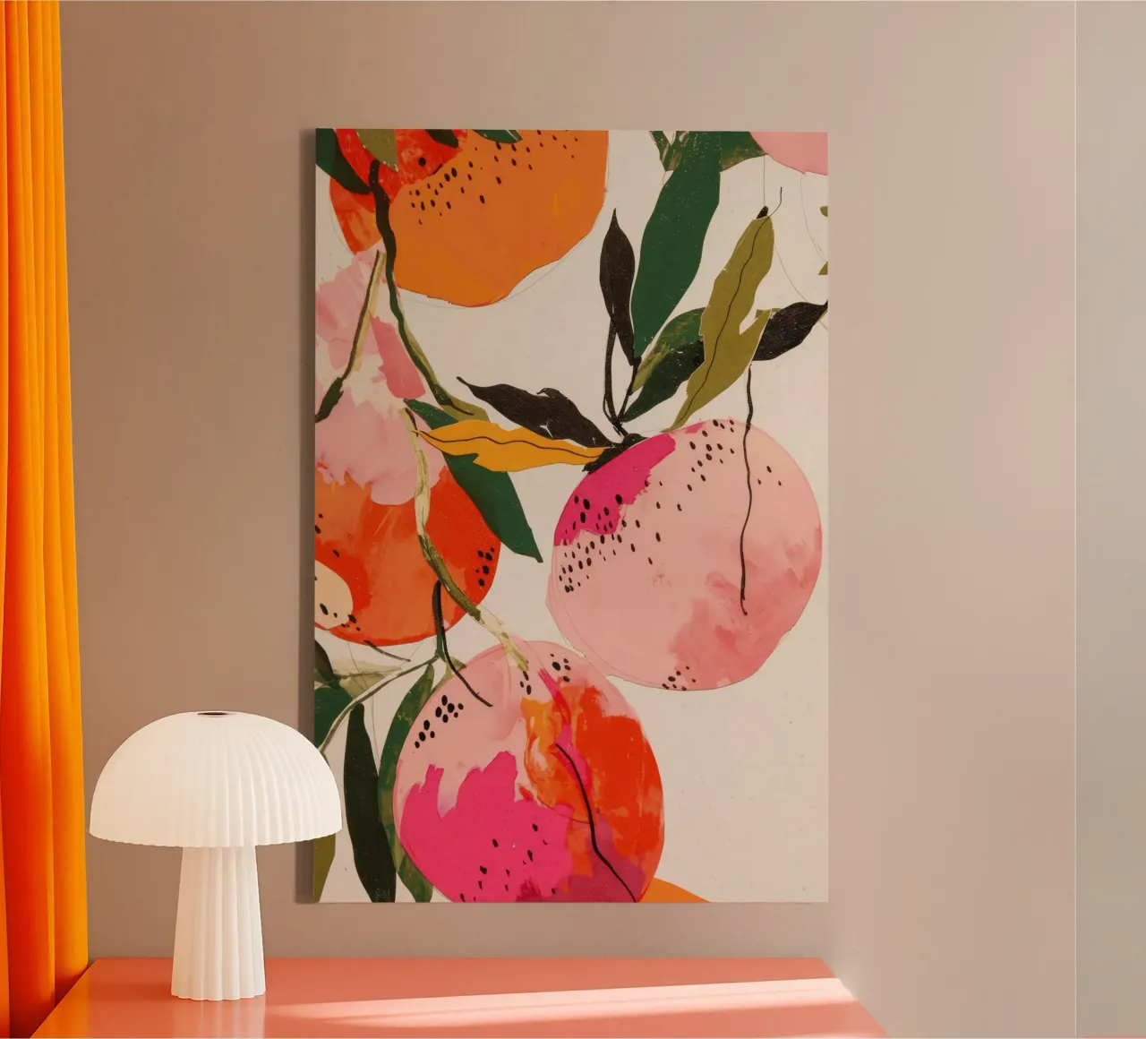 Fresh Fruits No 4 canvas met Baklijst van treechild