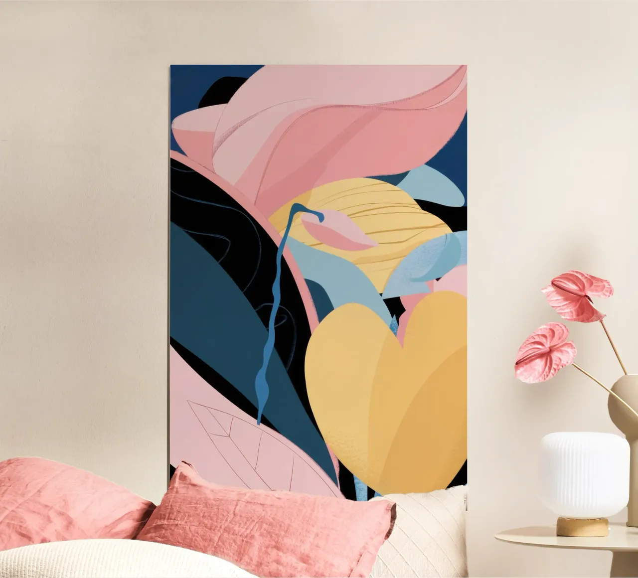 Luce di limone lirica poster con telaio in legno da Thistle Bloom