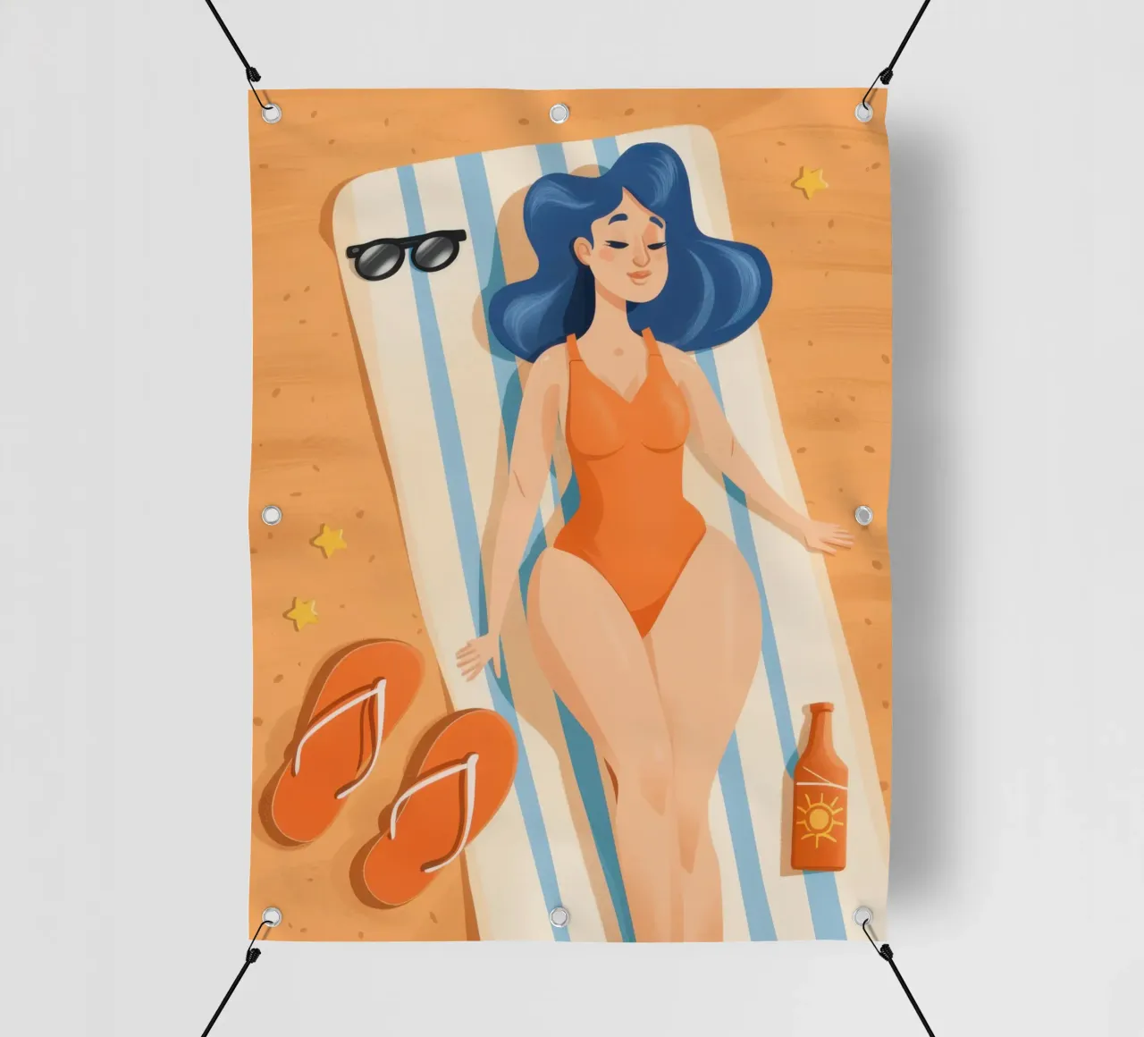 Azure Haired Sunbather pvc cover by Frosh Pallete