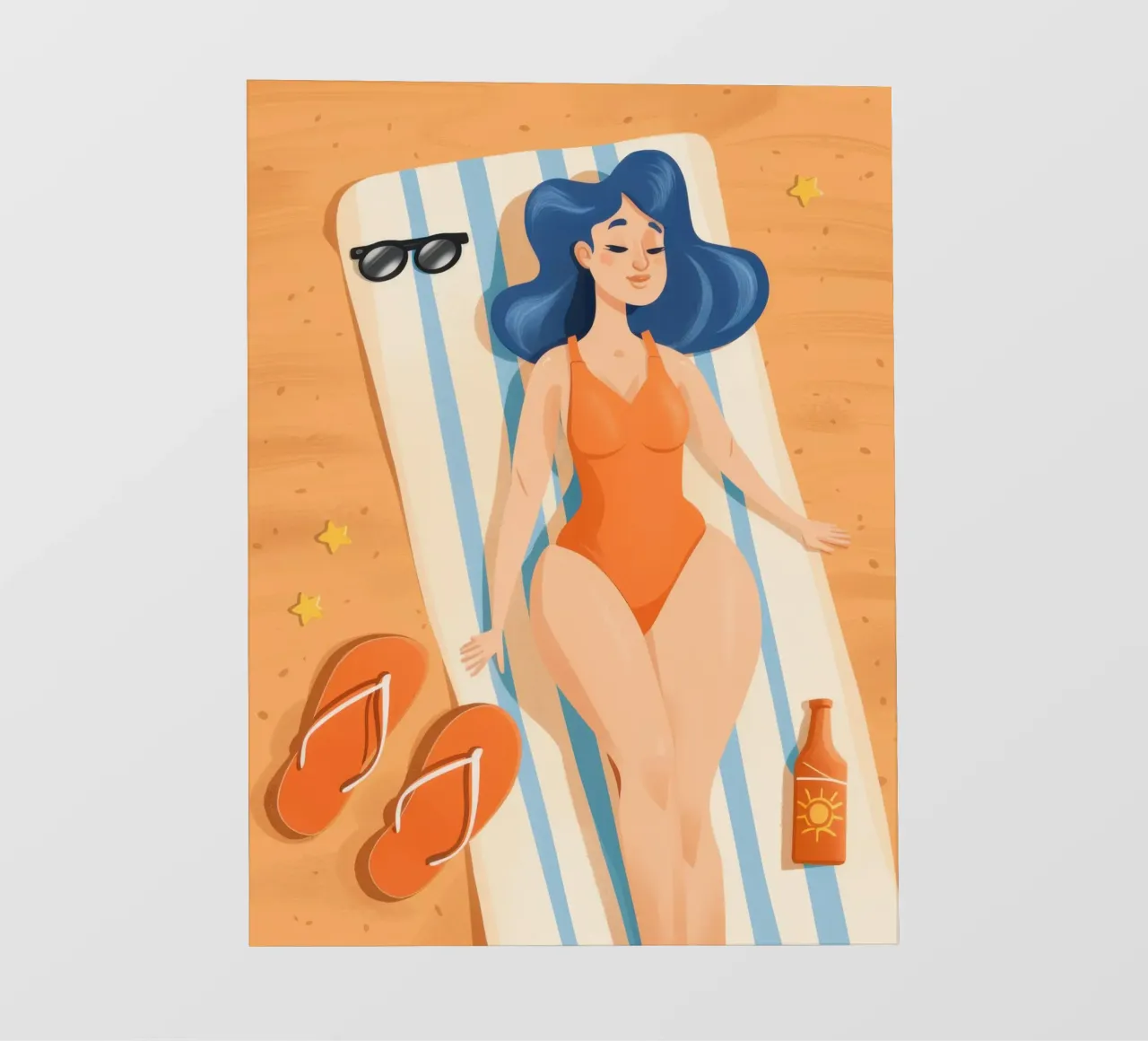 Azure Haired Sunbather pvc cover by Frosh Pallete