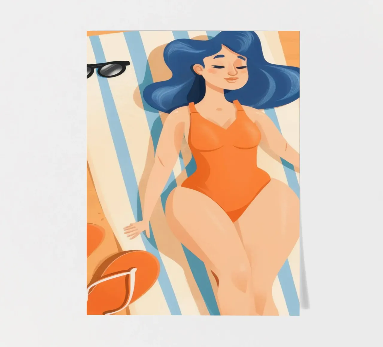 Azure Haired Sunbather sticker sheet by Frosh Pallete