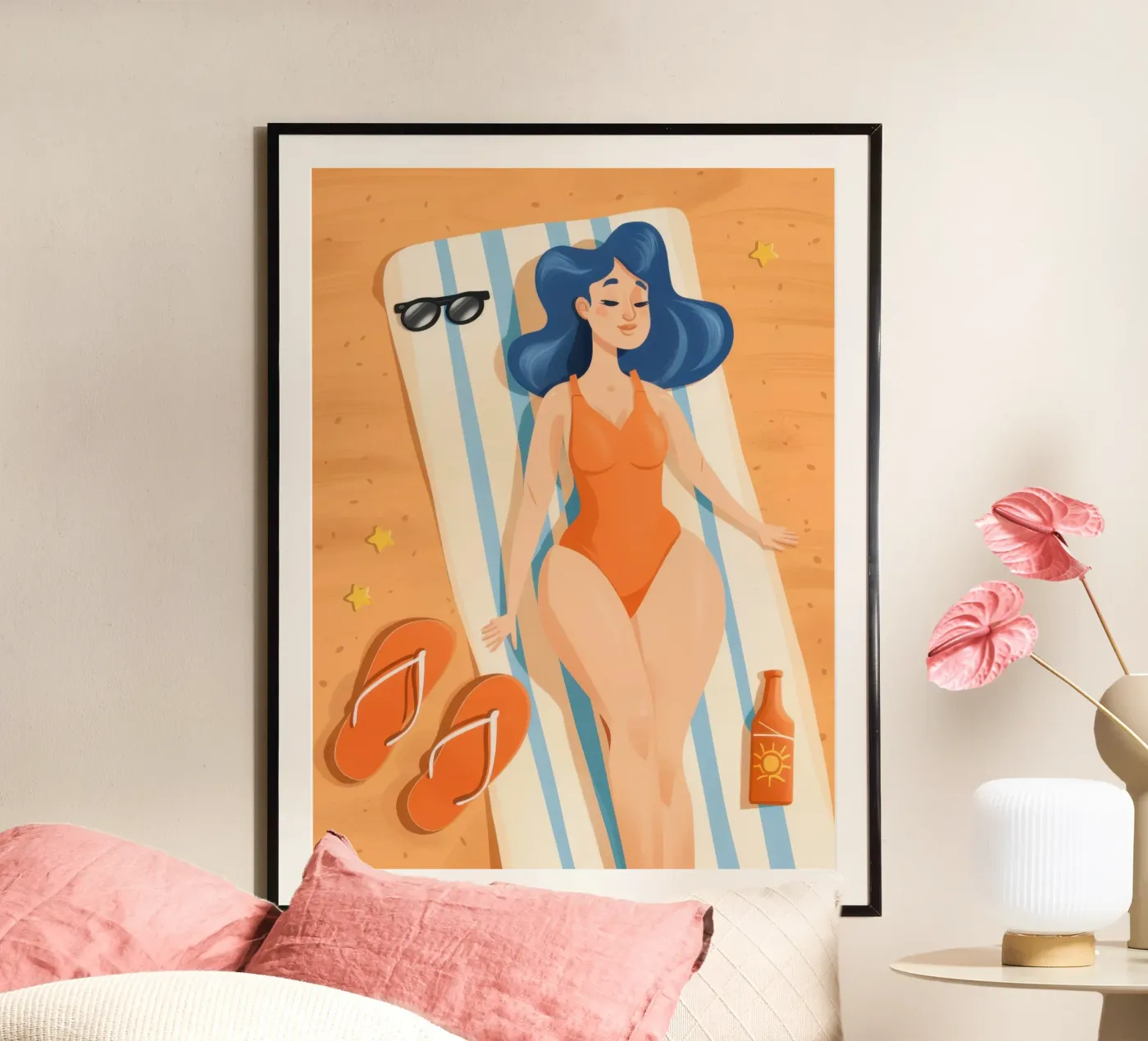 Azure Haired Sunbather poster by Frosh Pallete