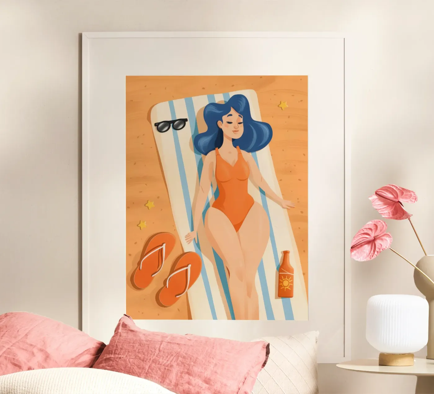 Azure Haired Sunbather poster by Frosh Pallete