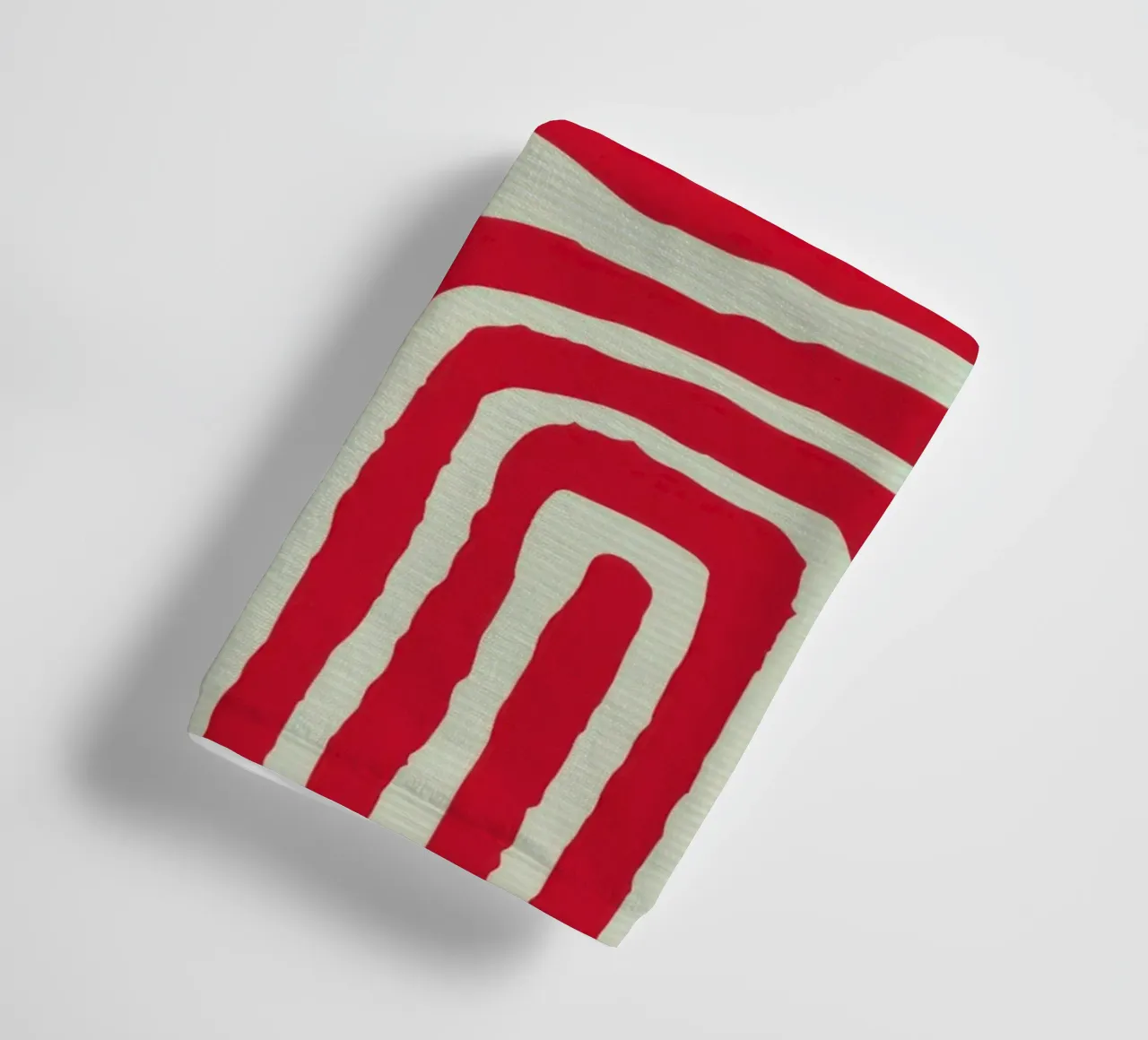 Red Labyrinth Pattern towel by Lunar Valentina
