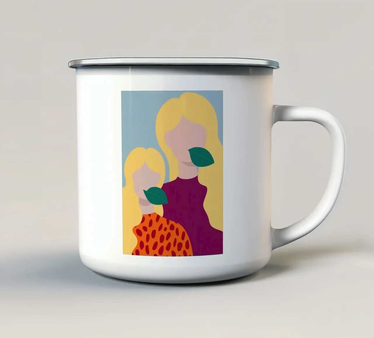 L'abbraccio di una madre tazza in smalto da Thistle Bloom