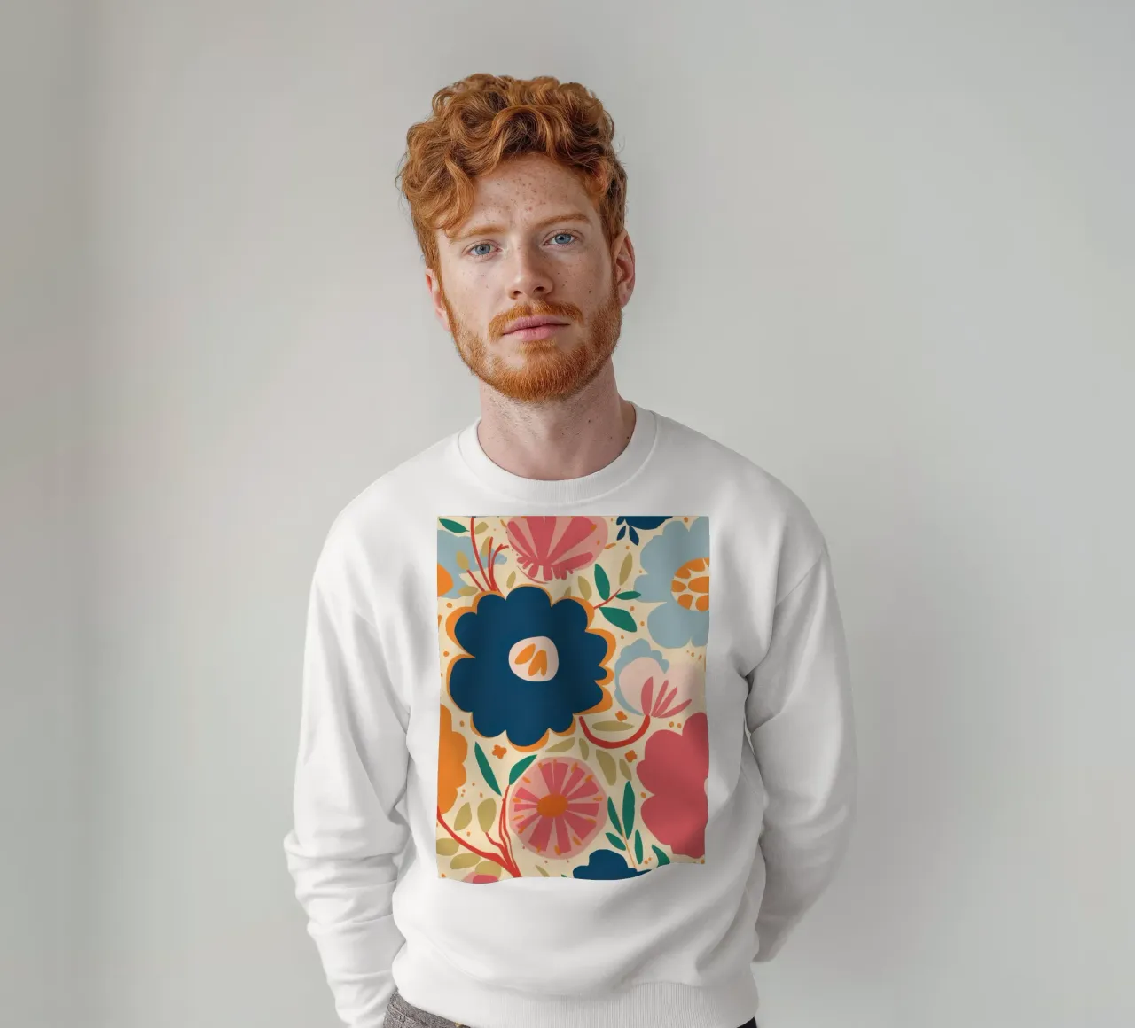 Semplice fiore blu felpa da Obs Canvas