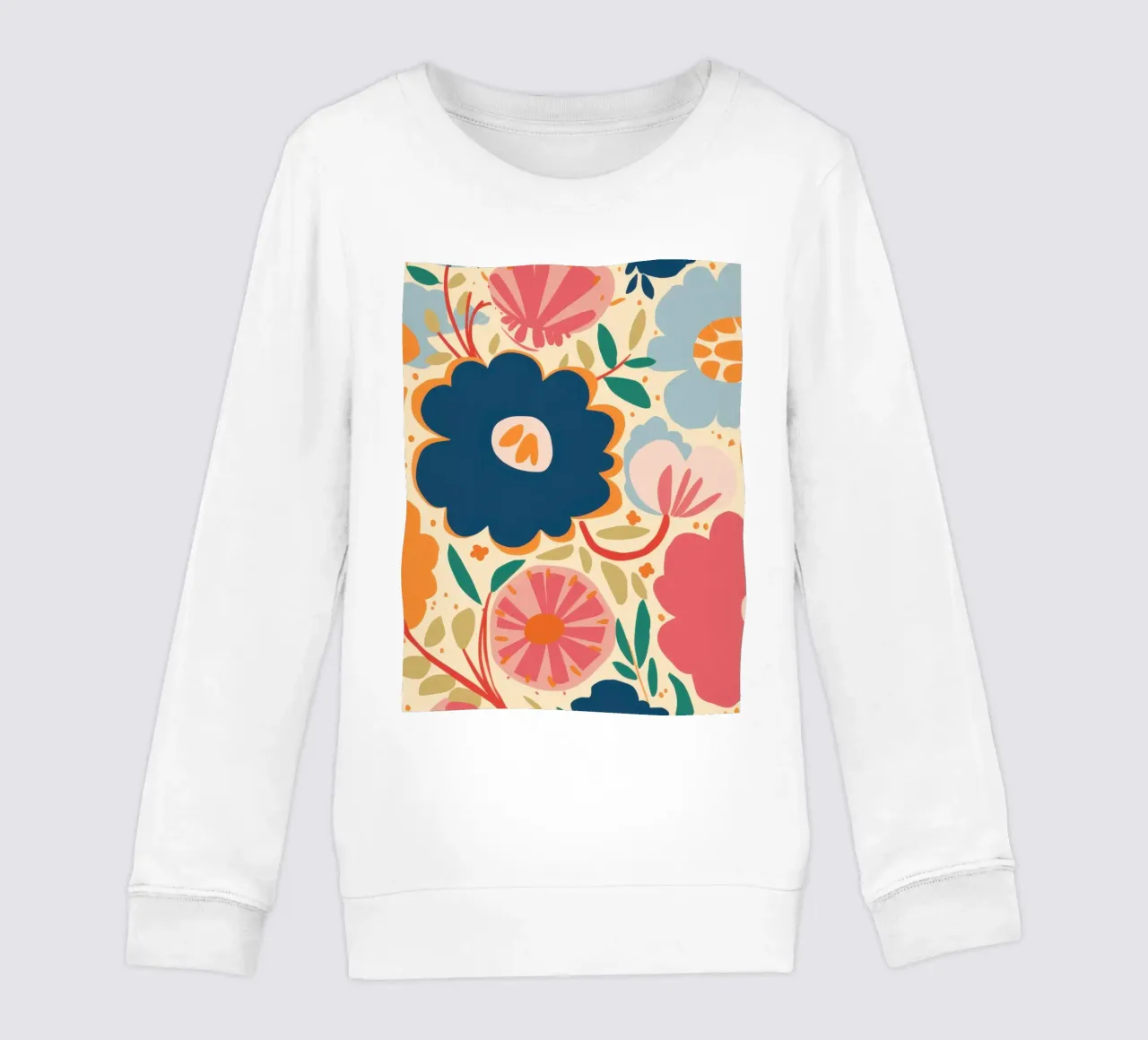 Semplice fiore blu felpa bambino da Obs Canvas