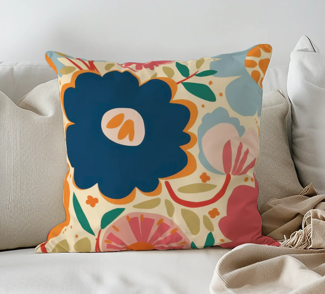Semplice fiore blu cuscino da Obs Canvas