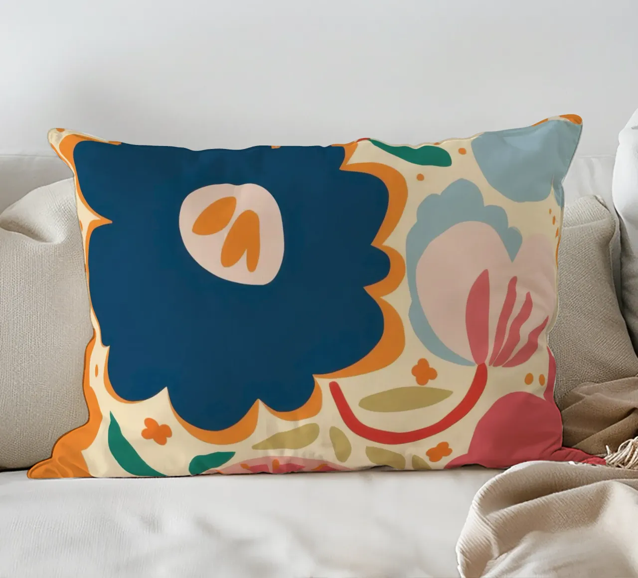 Semplice fiore blu cuscino da Obs Canvas