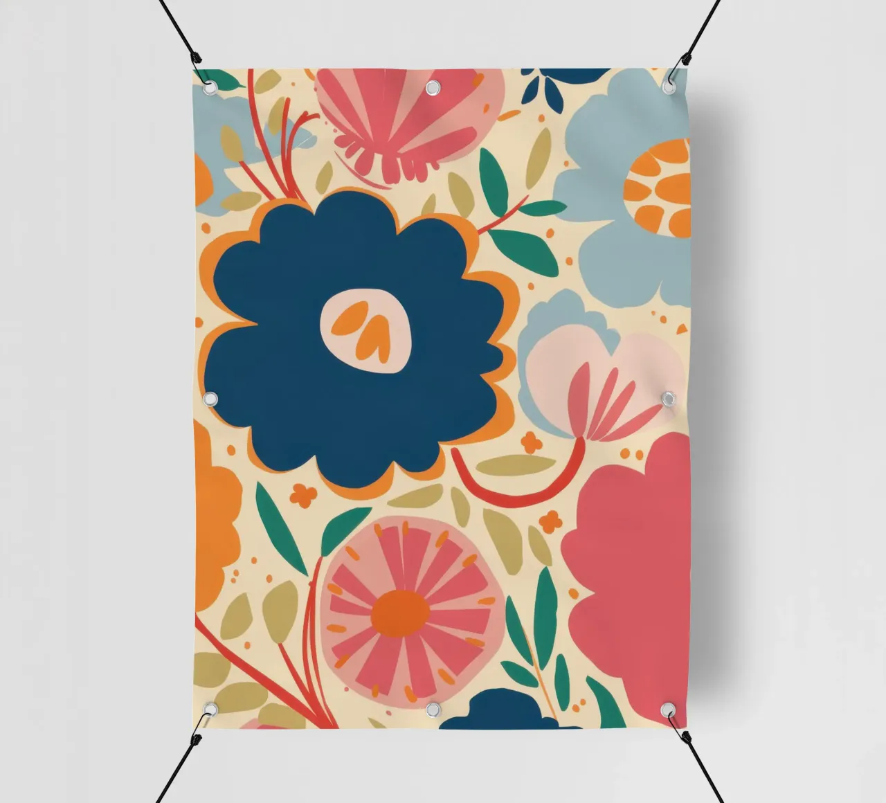 Semplice fiore blu telo in pvc da Obs Canvas
