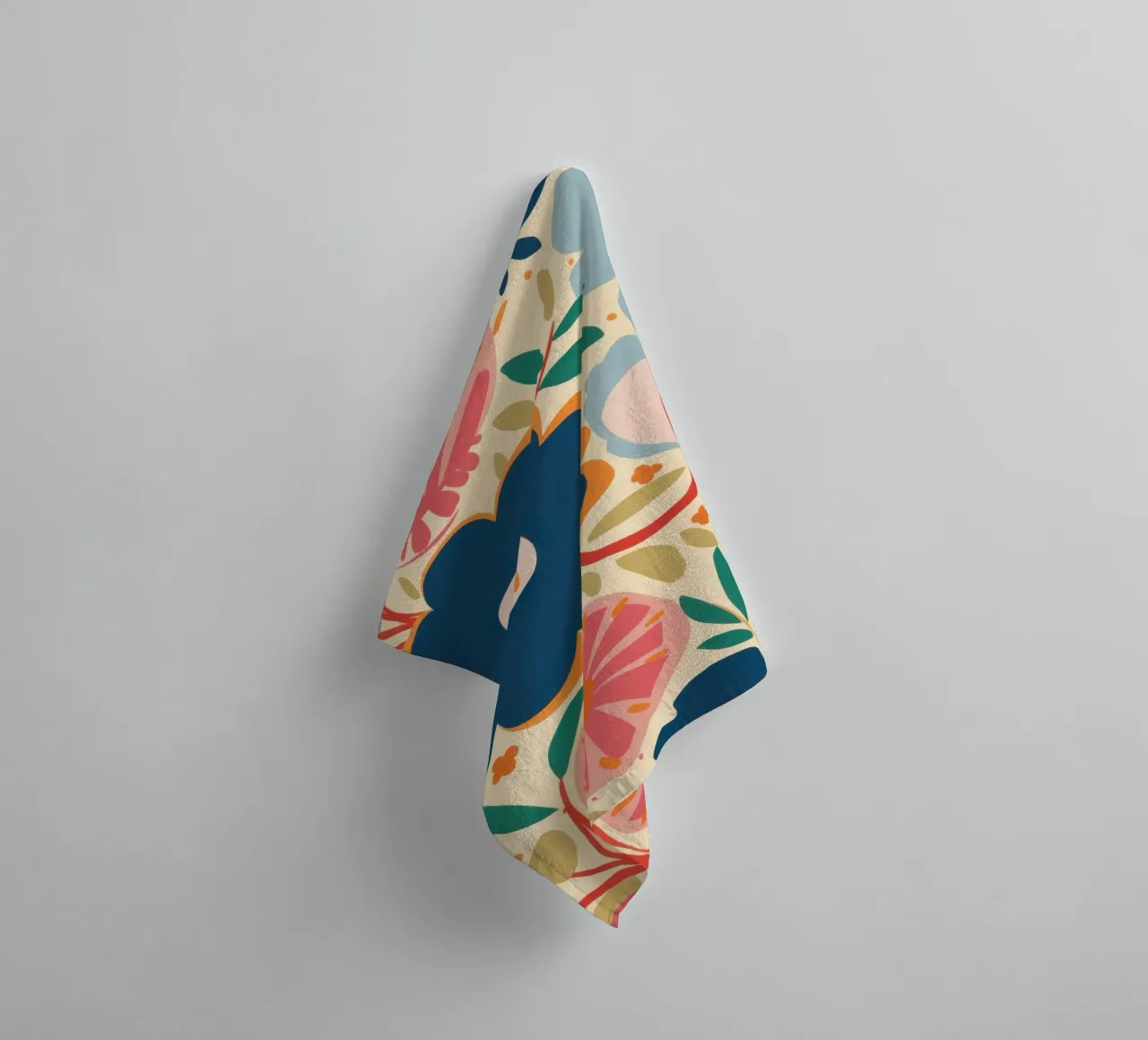 Semplice fiore blu asciugamano da bagno da Obs Canvas