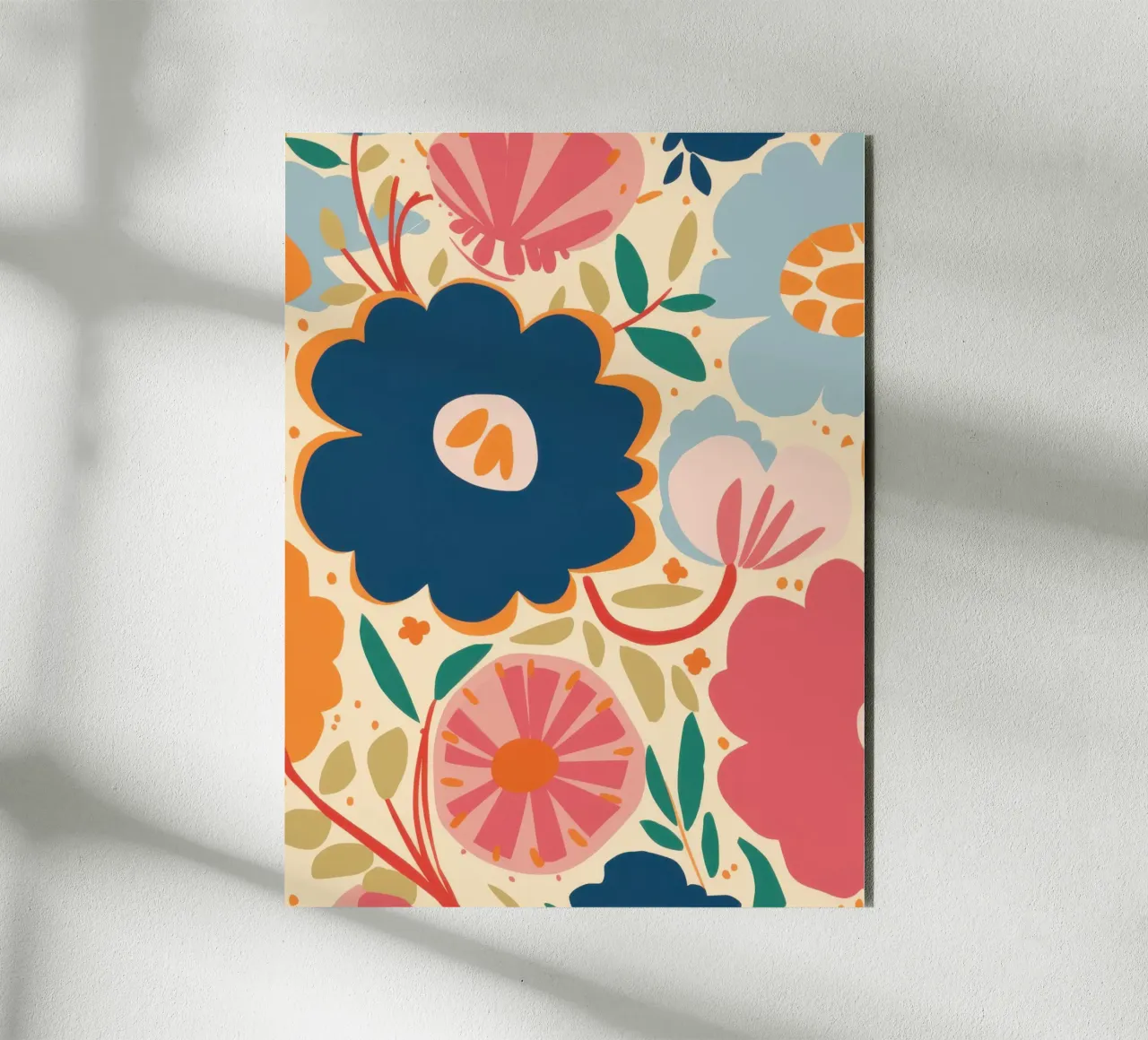 Semplice fiore blu alluminio dibond da Obs Canvas