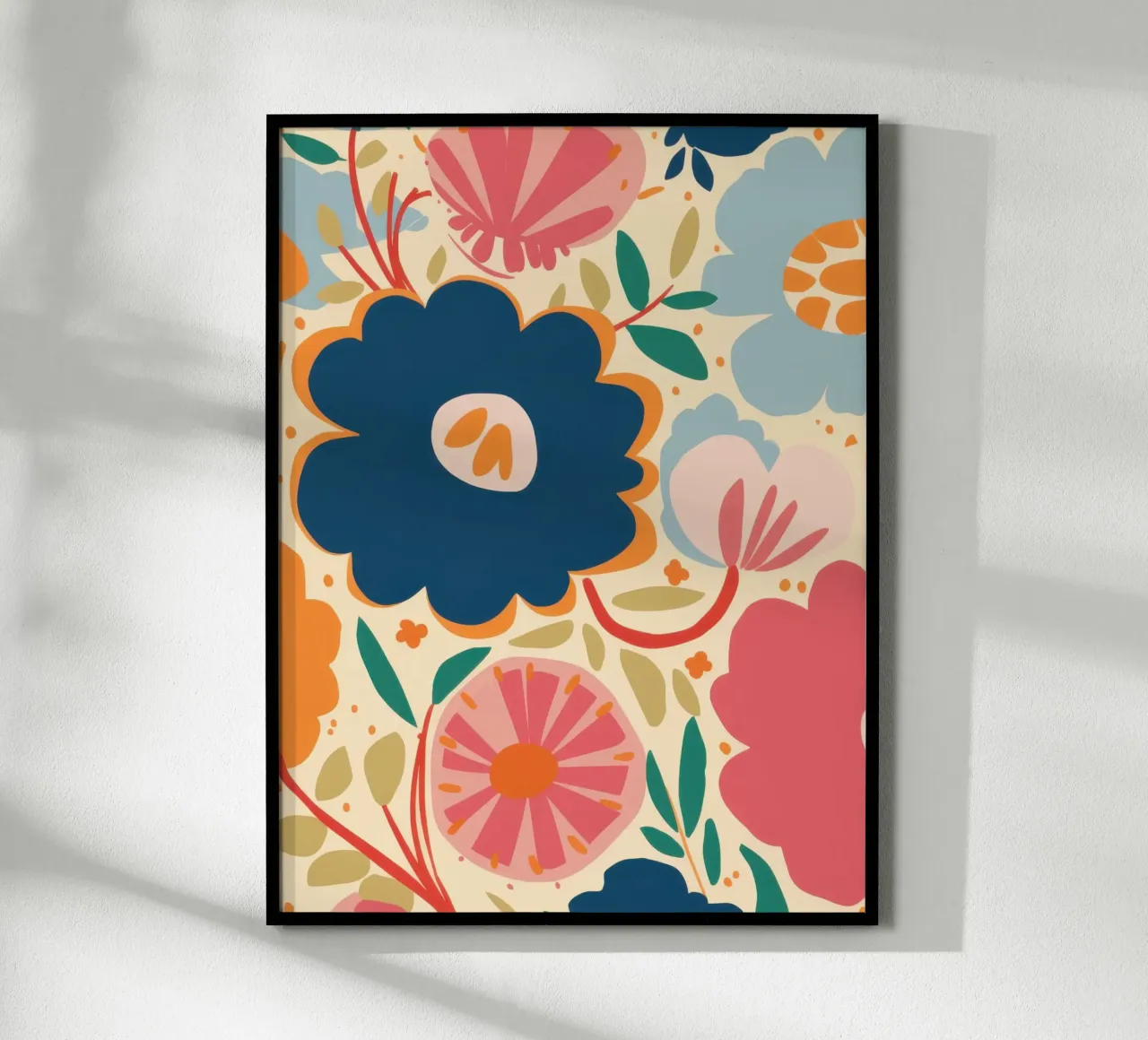Semplice fiore blu carta hahnemühle da Obs Canvas