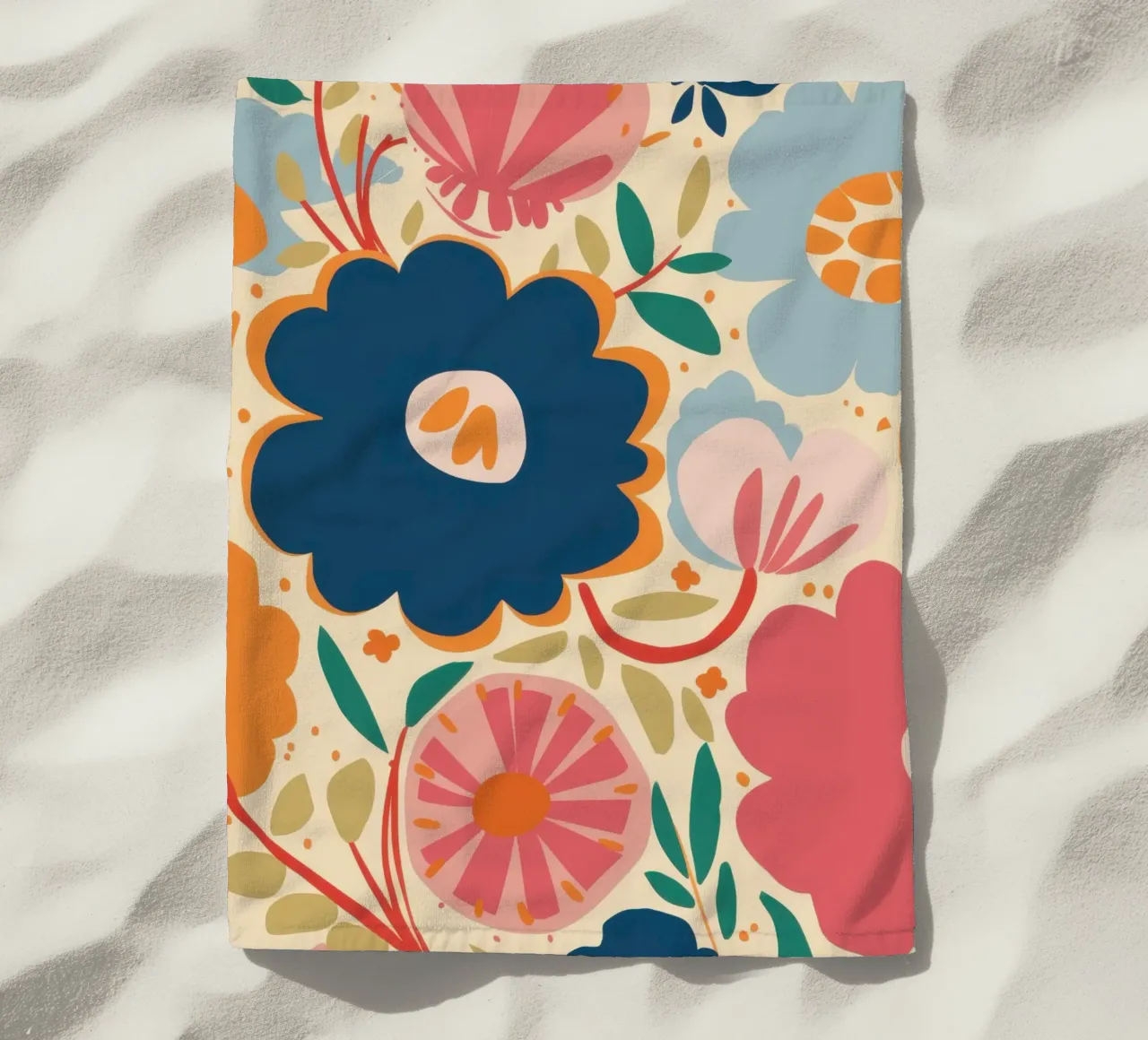 Semplice fiore blu telo mare da Obs Canvas