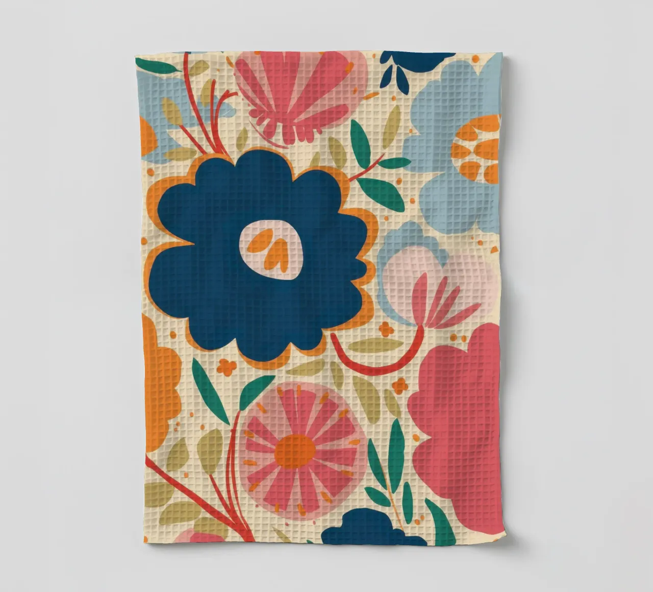 Semplice fiore blu canovaccio da cucina da Obs Canvas