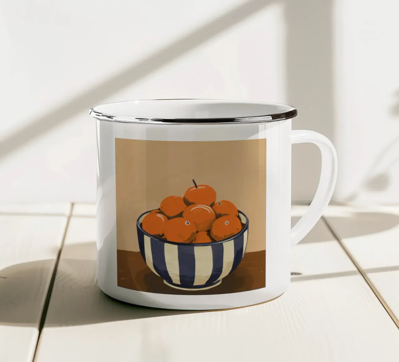Rustica quiete arancione tazza in smalto da Frosh Pallete