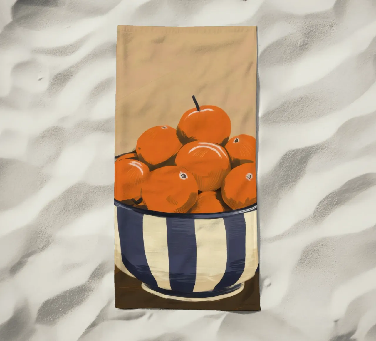 Rustic Orange Stillness beach towel by Frosh Pallete