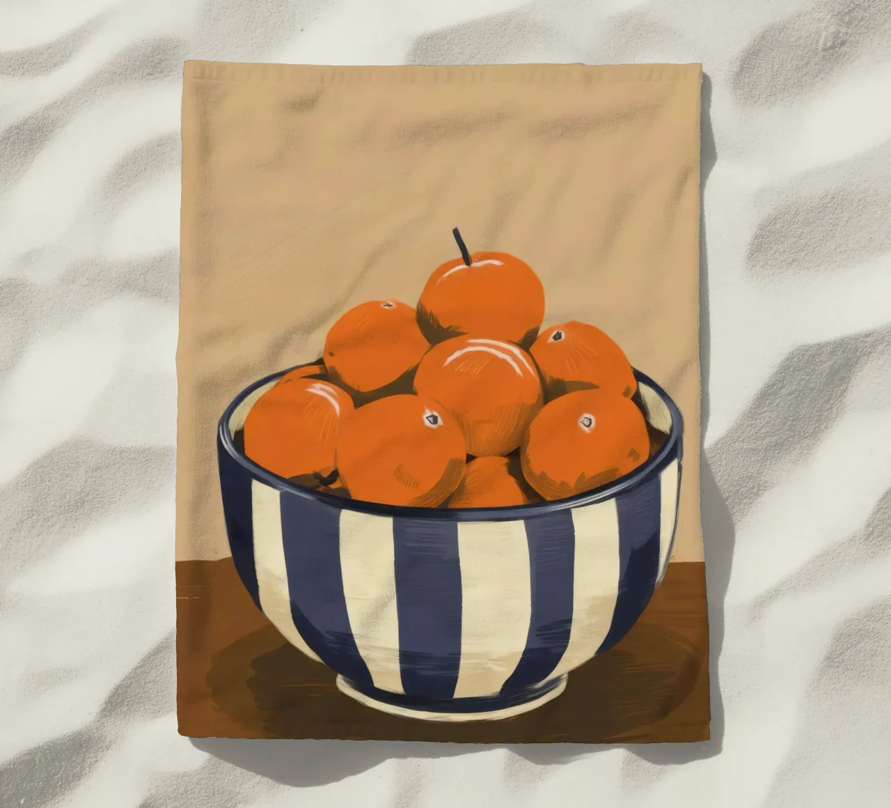Rustic Orange Stillness beach towel by Frosh Pallete