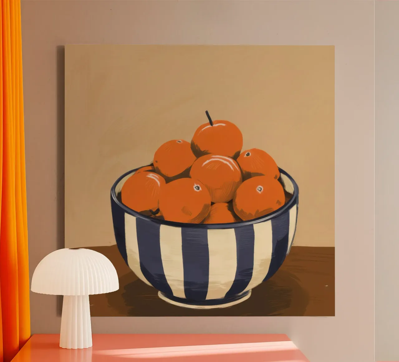 Rustic Orange Stillness canvas by Frosh Pallete
