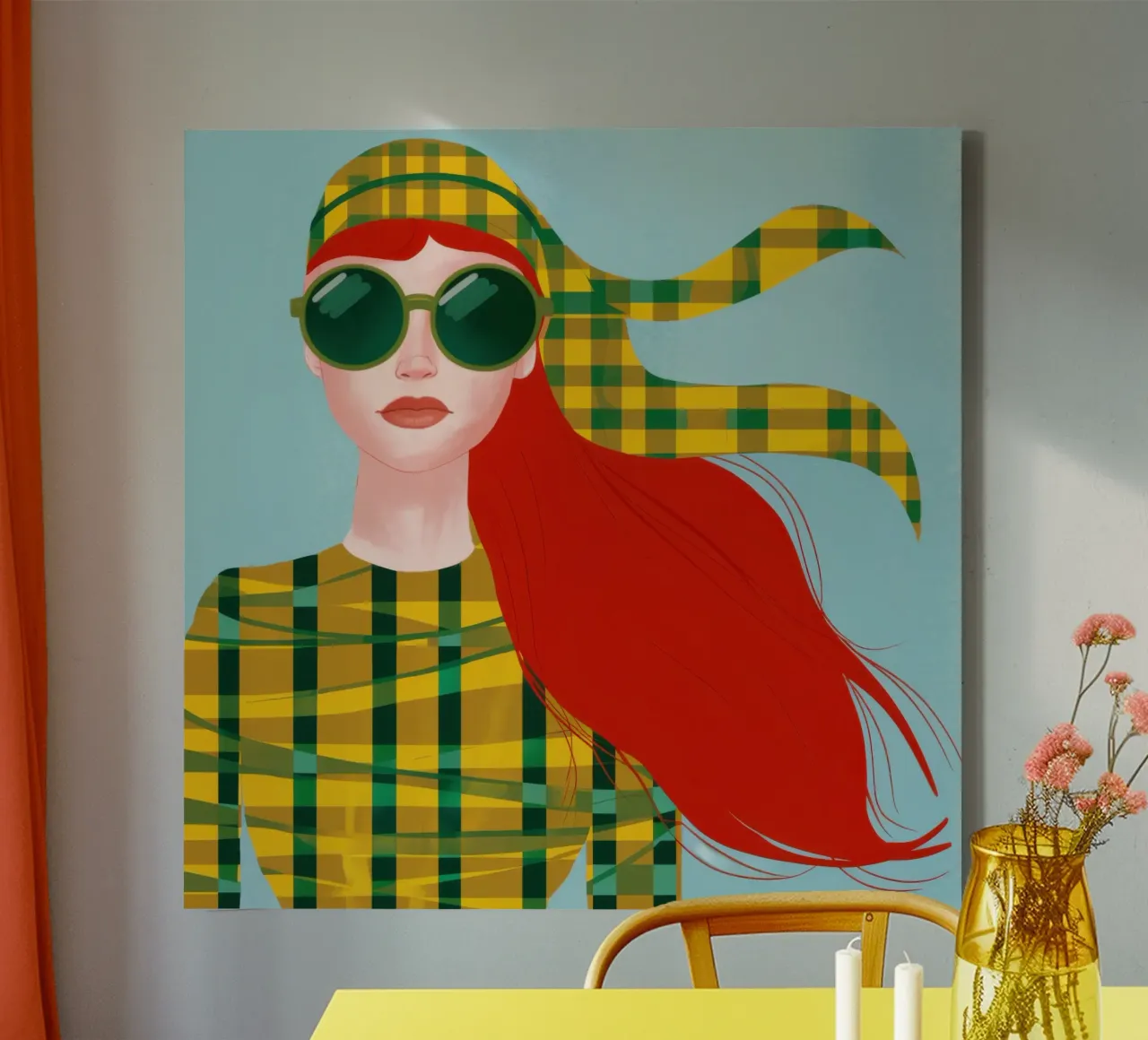 Verdant Blik Vurigheid canvas met Baklijst van Gaia Viesta