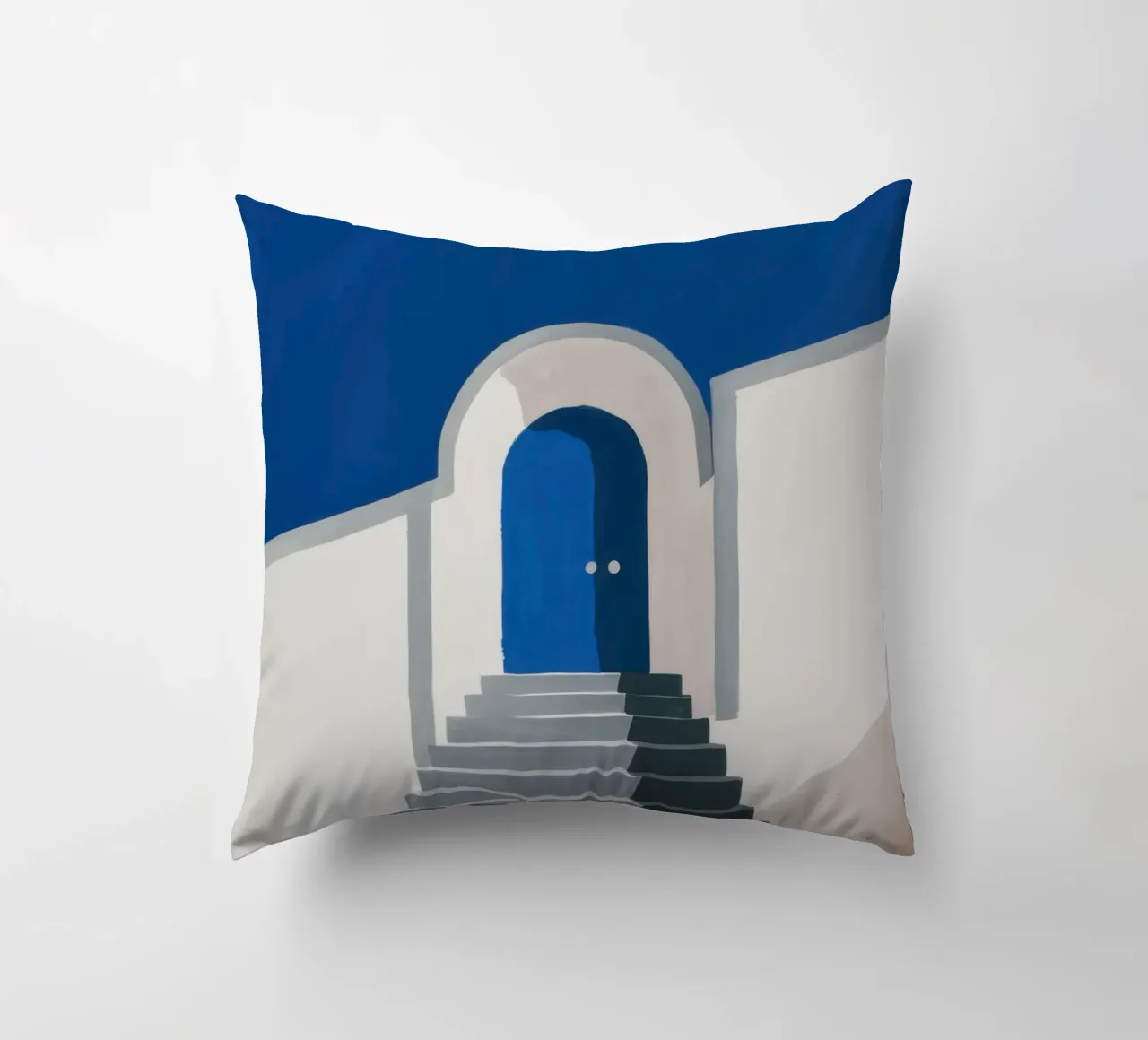 Semplice porta blu cuscino da Line Fable