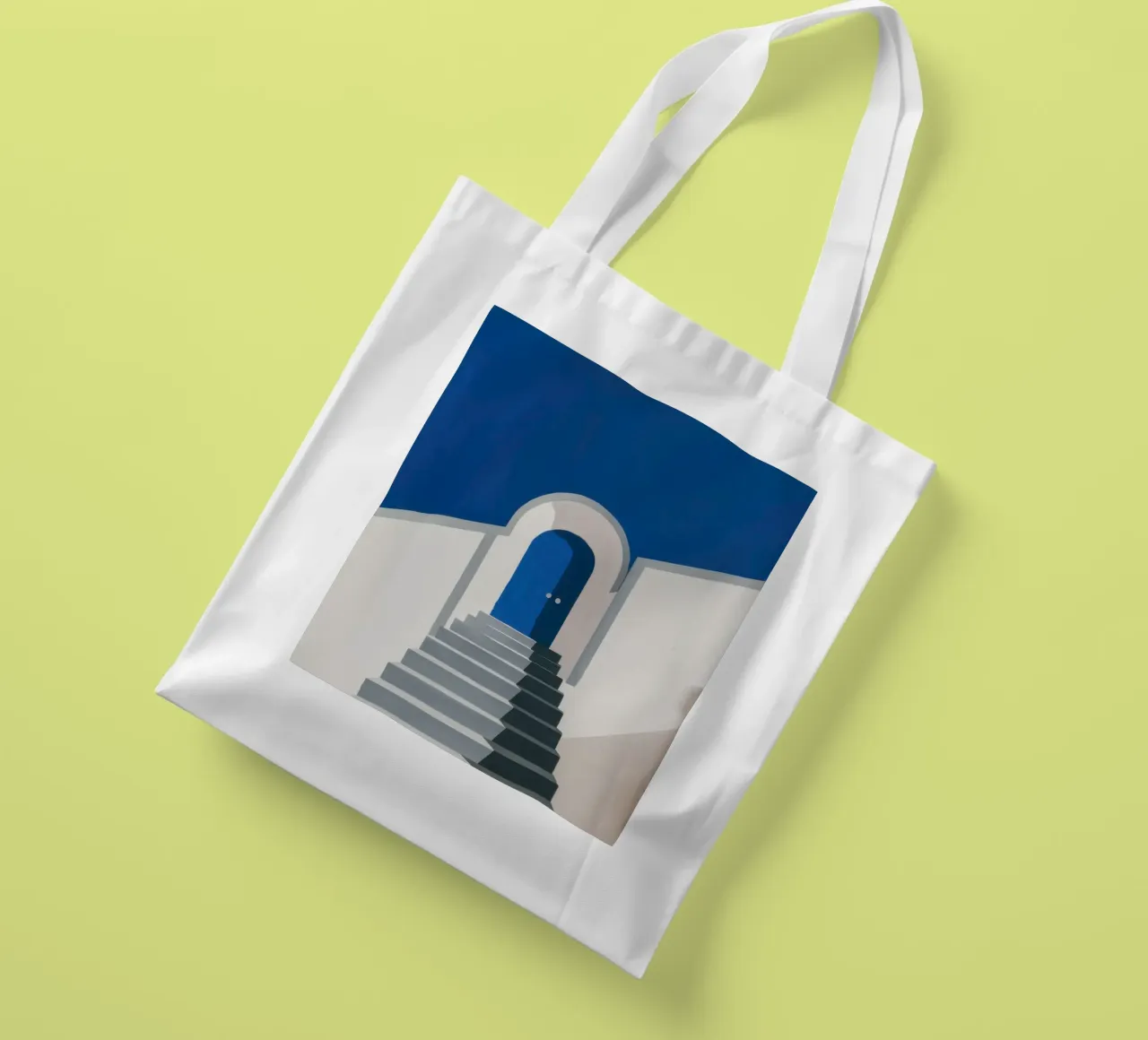 Semplice porta blu borsa in juta da Line Fable