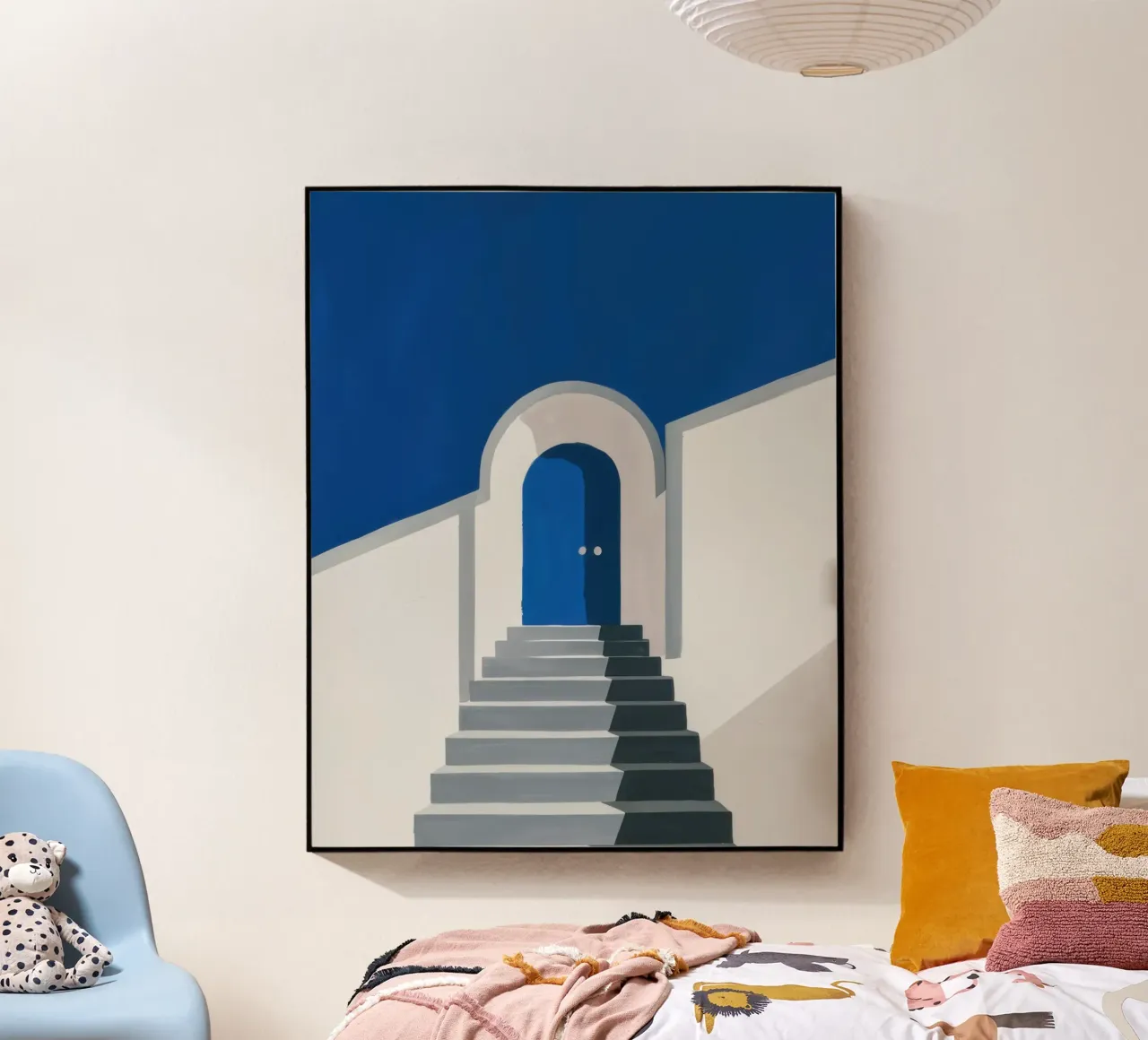 Semplice porta blu plexiglass da Line Fable