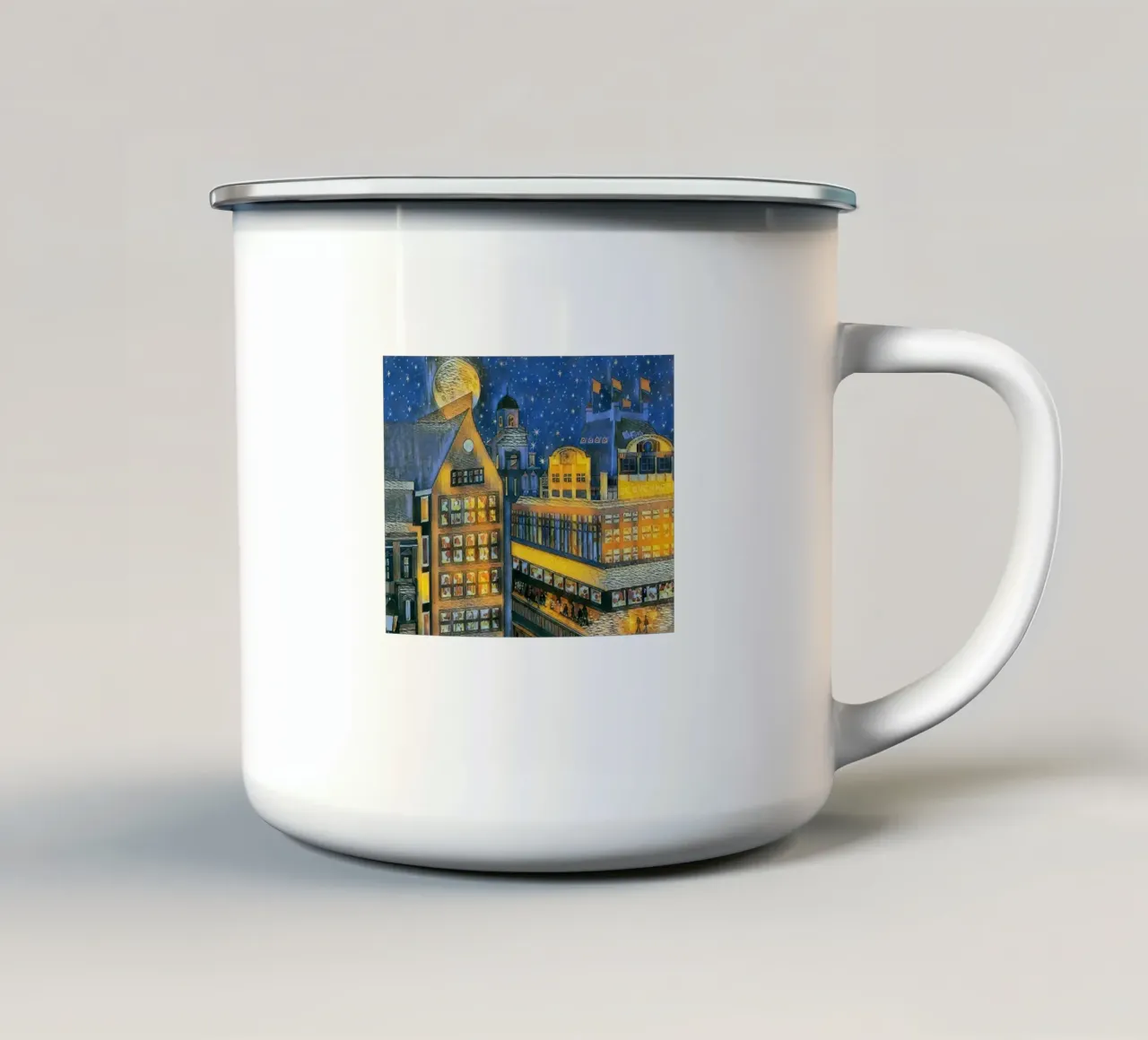 Una notte ad Amsterdam tazza in smalto da ART BEST