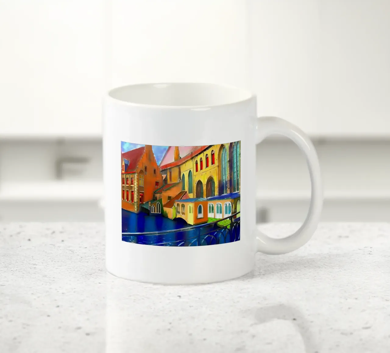 Amsterdam Bruges Colour ceramic mug by ART BEST