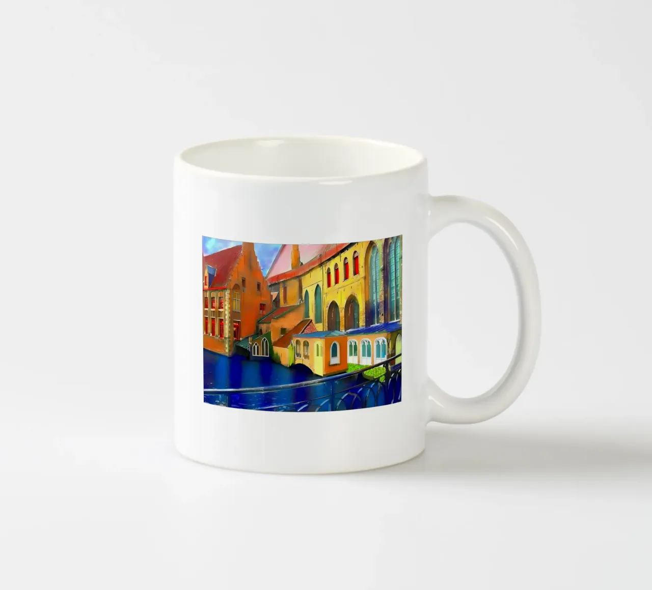 Amsterdam Bruges Colour ceramic mug by ART BEST
