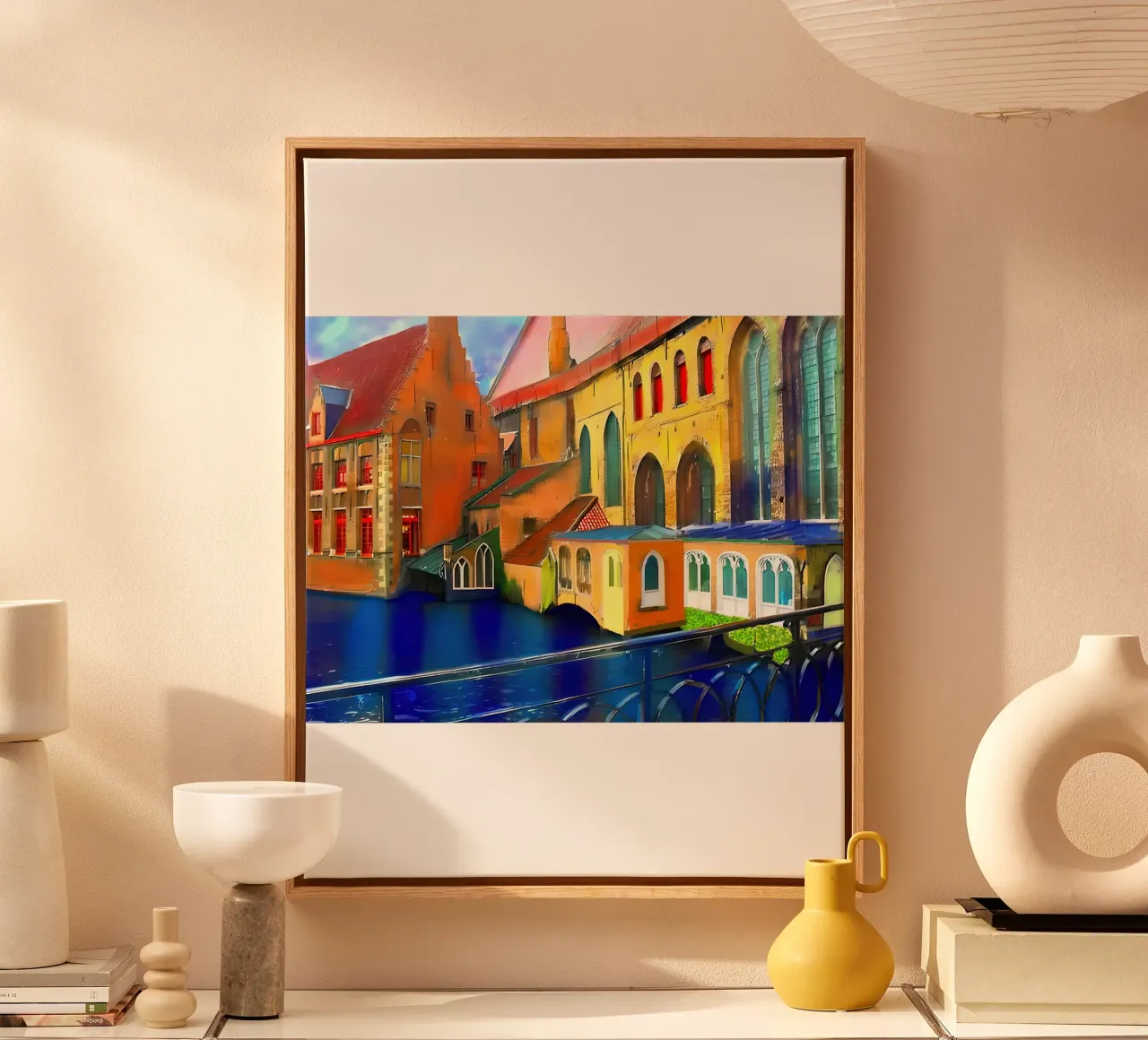 Amsterdam Bruges Colore tela con Cornice a cassetta da ART BEST