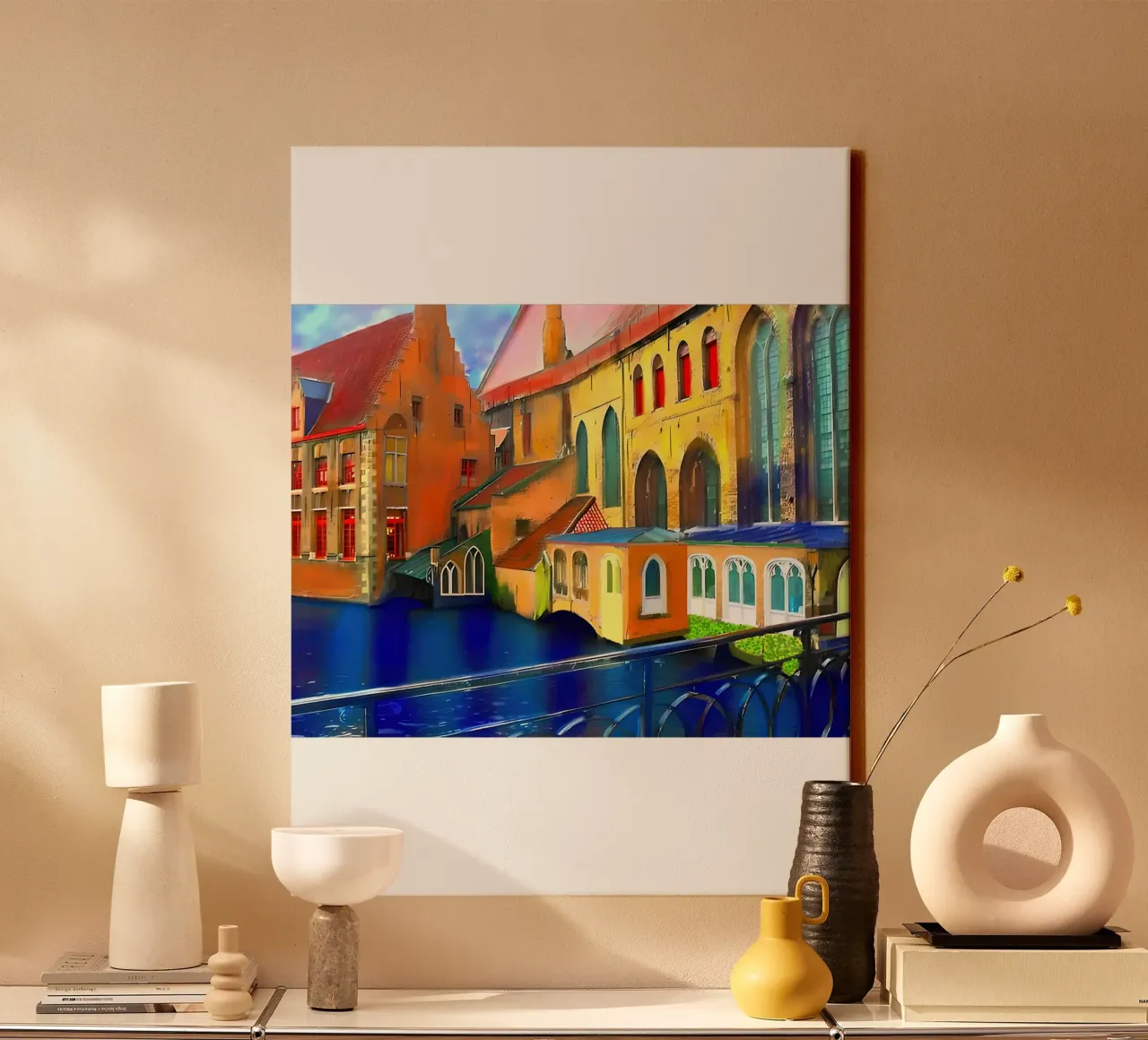 Amsterdam Bruges Colore tela con Cornice a cassetta da ART BEST