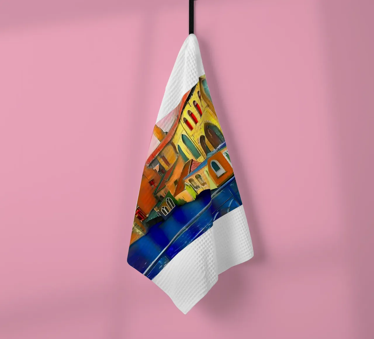 Amsterdam Bruges Colour tea towel by ART BEST
