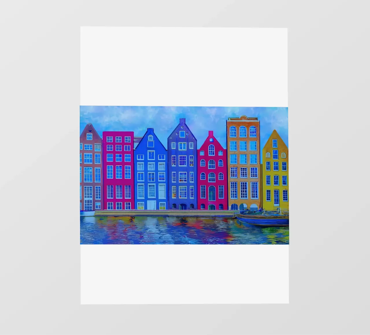 Amsterdam Row Houses backlit film by ART BEST
